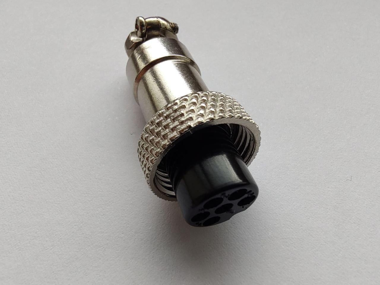 Авиационный разъем GX12-6 KLS 6 pin 12 мм 5 А KLS15-225-M12-6F1 металлический авиационный коннектор (187)