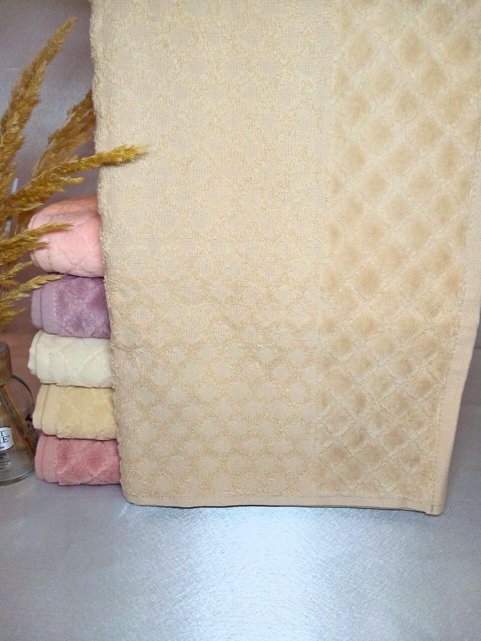 Рушник жакардовий Bulteks Mulia 50х90 см Бежевий (12668) - фото 2 Рушник жакардовий Bulteks Mulia 50х90 см Бежевий (12668) - фото 2