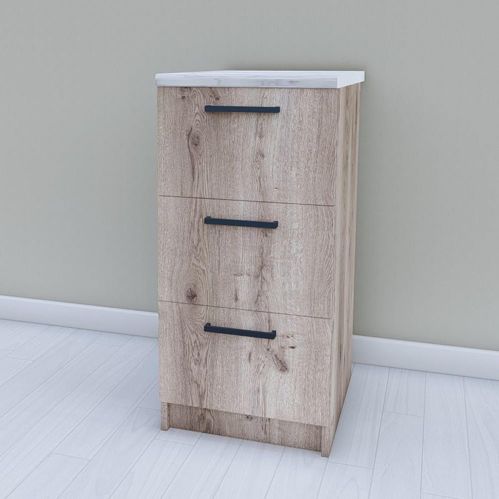 Тумба для кухни Opendoors МП25 нижняя на 3 ящика без столешницы 400 мм Аликанте (МП25/1)