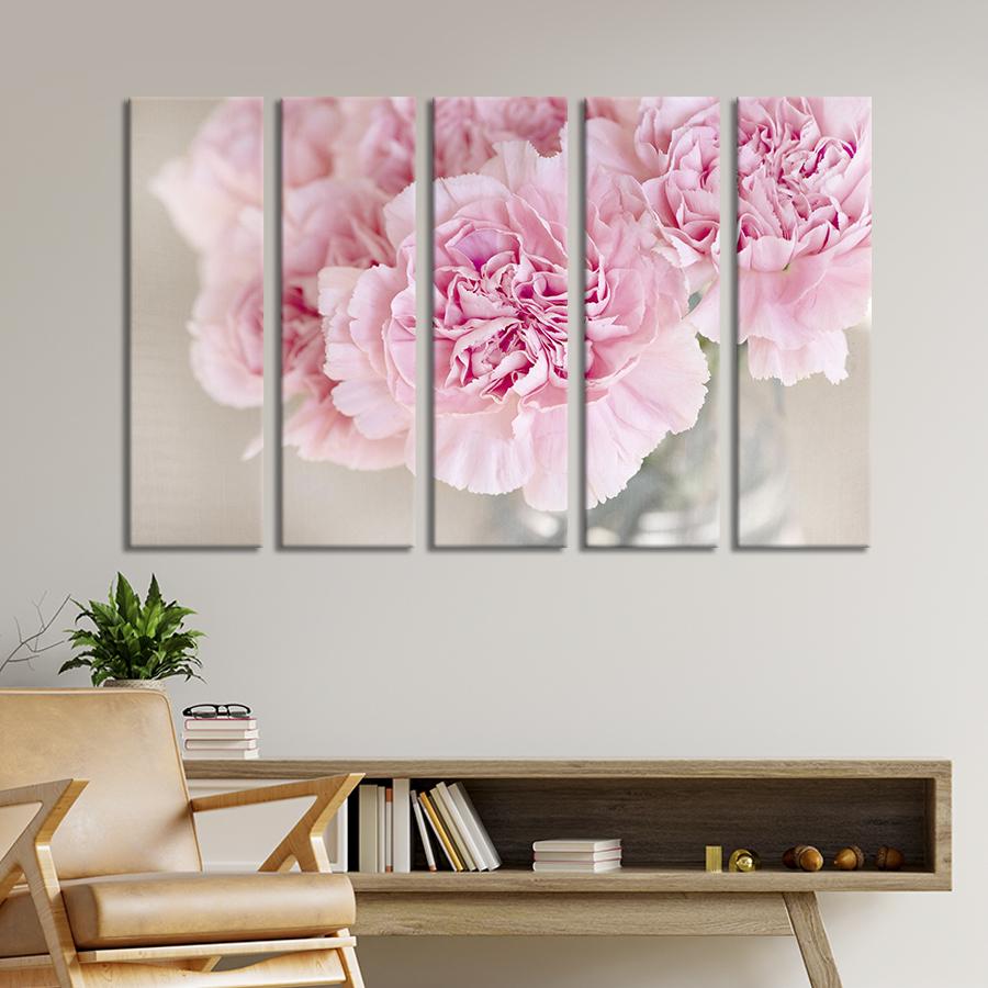 Картина на холсте Нежные розовые пионы 155x95 см (792-51)