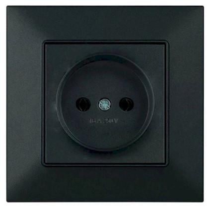 Розетка Panasonic Arkedia Slim швидкий монтаж без з/з Чорний (18287-е) Розетка Panasonic Arkedia Slim швидкий монтаж без з/з Чорний (18287-е)