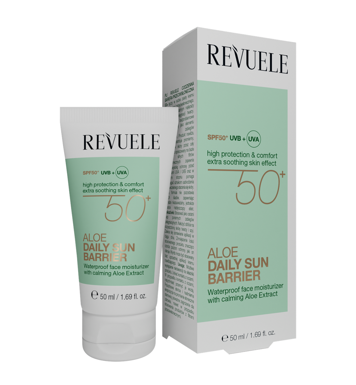 Ежедневный крем-барьер для лица Revuele Aloe Daily Sun Barrier SPF50 50 мл (2389352301)