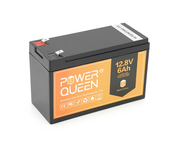 Аккумуляторная батарея Power Queen LiFePO4 12,8V 6 Ah 76Wh BMS 6A F2 (39111)