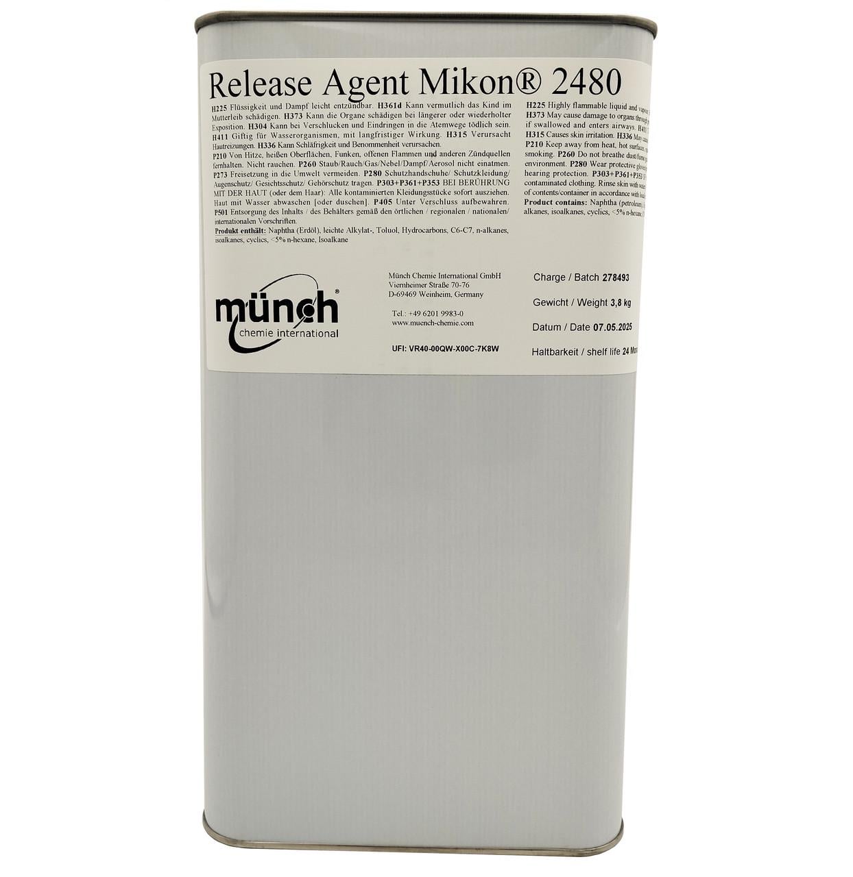 Разделитель Mikon 2480 полупостоянной пленки до 450 °C быстрое нанесение 1 л