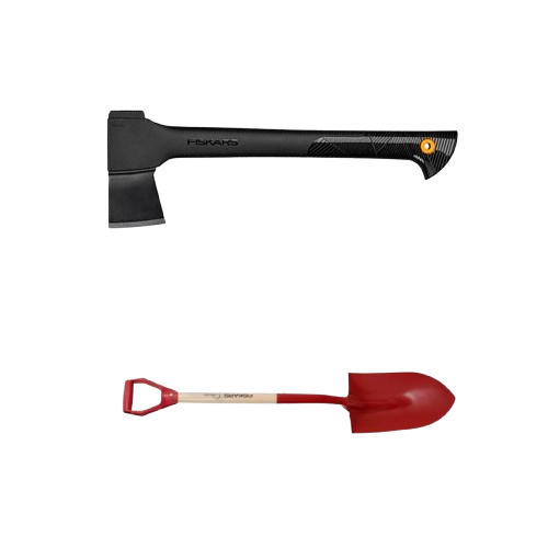 Набор Fiskars топор плотниковый Fiskars Solid A10 и лопата садовая штыковая Fiskars Classic FSC (1051085101477)