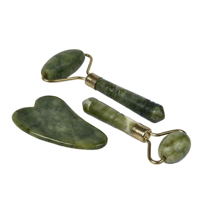 Масажний набір із натурального каменю JADE ROLLER SET (5929)