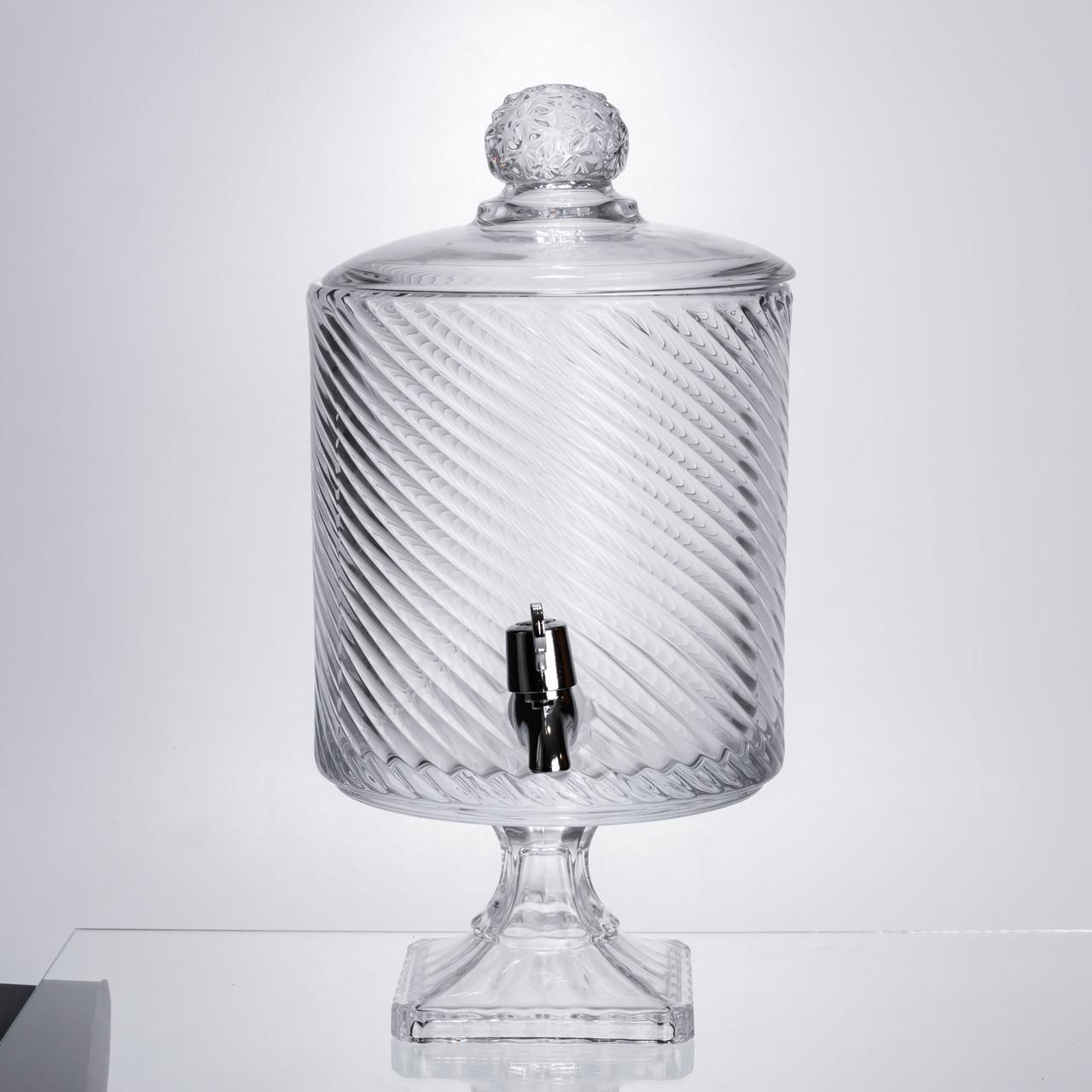 Лимонадниця з краном на підставці скляна 4,5 л Прозорий (HP-19-3045-8) - фото 2