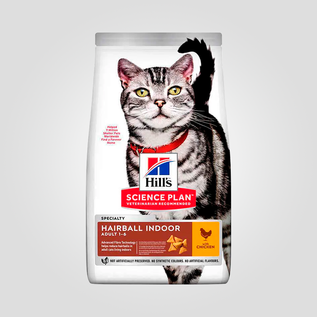 Корм сухой Hill's Science Plan Hairball Indoor для кошек с курицей 0,3 кг (20503395)