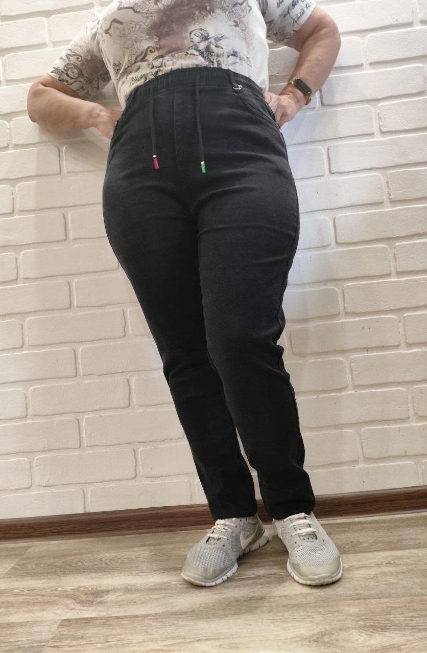 Джинси жіночі стрейчеві 3332 на резинці р. 54 Графітовий (29294791) - фото 4 Джинси жіночі стрейчеві 3332 на резинці р. 54 Графітовий (29294791) - фото 4