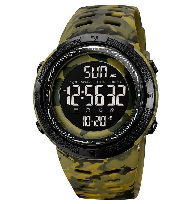 Мужские наручные часы Skmei 2070 тактические спортивные армейские Army Green Camo (19151)