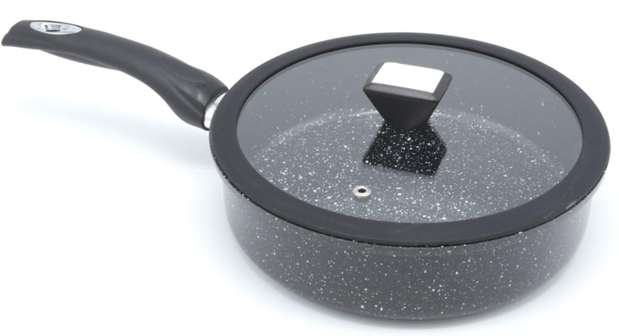 Сковорода з кришкою A-Plus 1508 с гранітним покриттям глибока 28 см (AWN-00164) - фото 1 Сковорода з кришкою A-Plus 1508 с гранітним покриттям глибока 28 см (AWN-00164) - фото 1