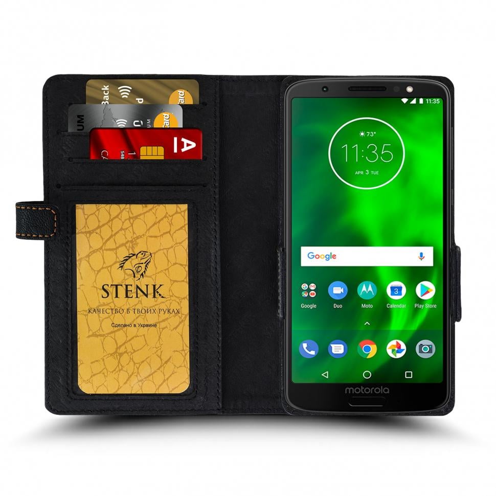 Чехол книжка Stenk Wallet для Motorola Moto G6 Черный (64144)