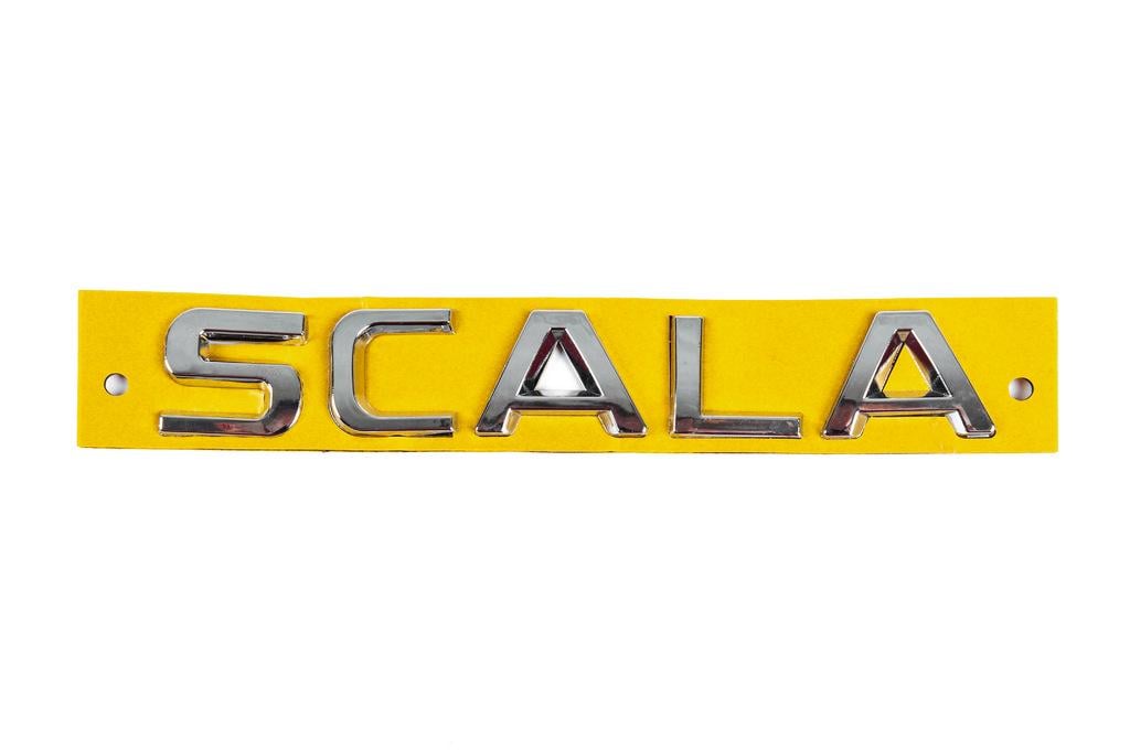 Надпись Scala Davs Auto для Skoda Scala abs-пластик Хром