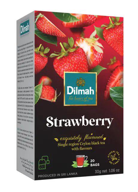 Чай чорний Dilmah Strawberry у пакетиках 20 шт. (13355365)