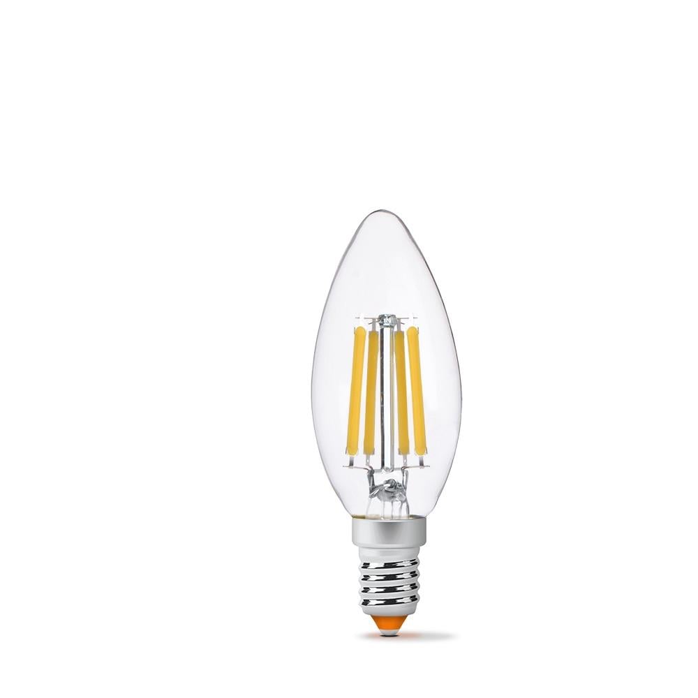 Лампа VIDEX C37F 6W E14 4100K свічка світлодіодна філамент