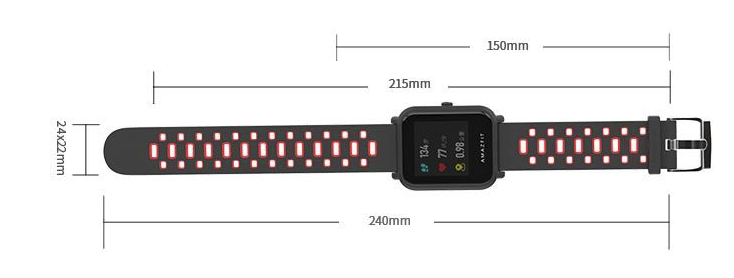 Ремешок для смарт-часов MiJobs Sport силиконовый 20 мм Черный/Голубой (1626P) - фото 2 Ремешок для смарт-часов MiJobs Sport силиконовый 20 мм Черный/Голубой (1626P) - фото 2