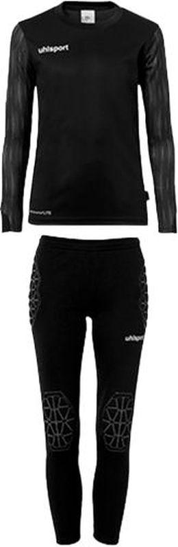 Комплект вратарской формы детский Uhlsport REACTION GOALKEEPER SET JR 1003668 01 152 см Черный