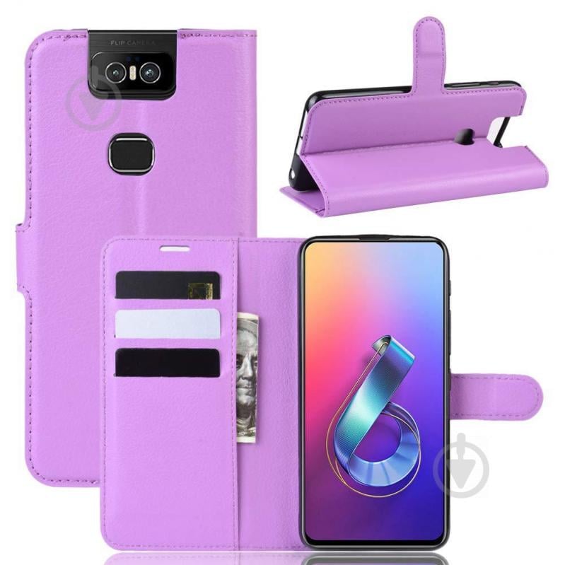 Чохол-книжка Litchie Wallet для Asus Zenfone 6 ZS630KL Violet (hub_Dxwq89333) - фото 2