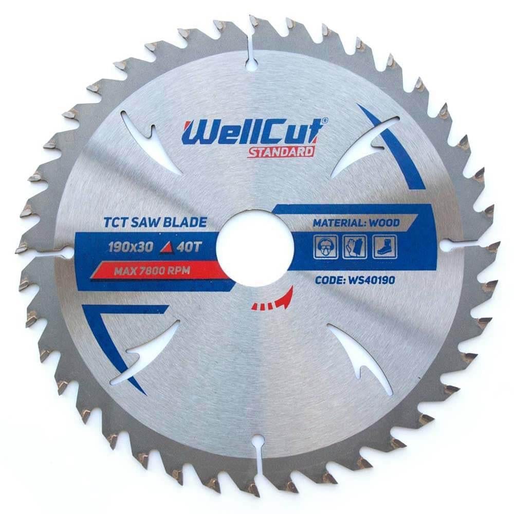 Пильный диск WellCut Standard 190x30 мм 40 зубьев (23462)