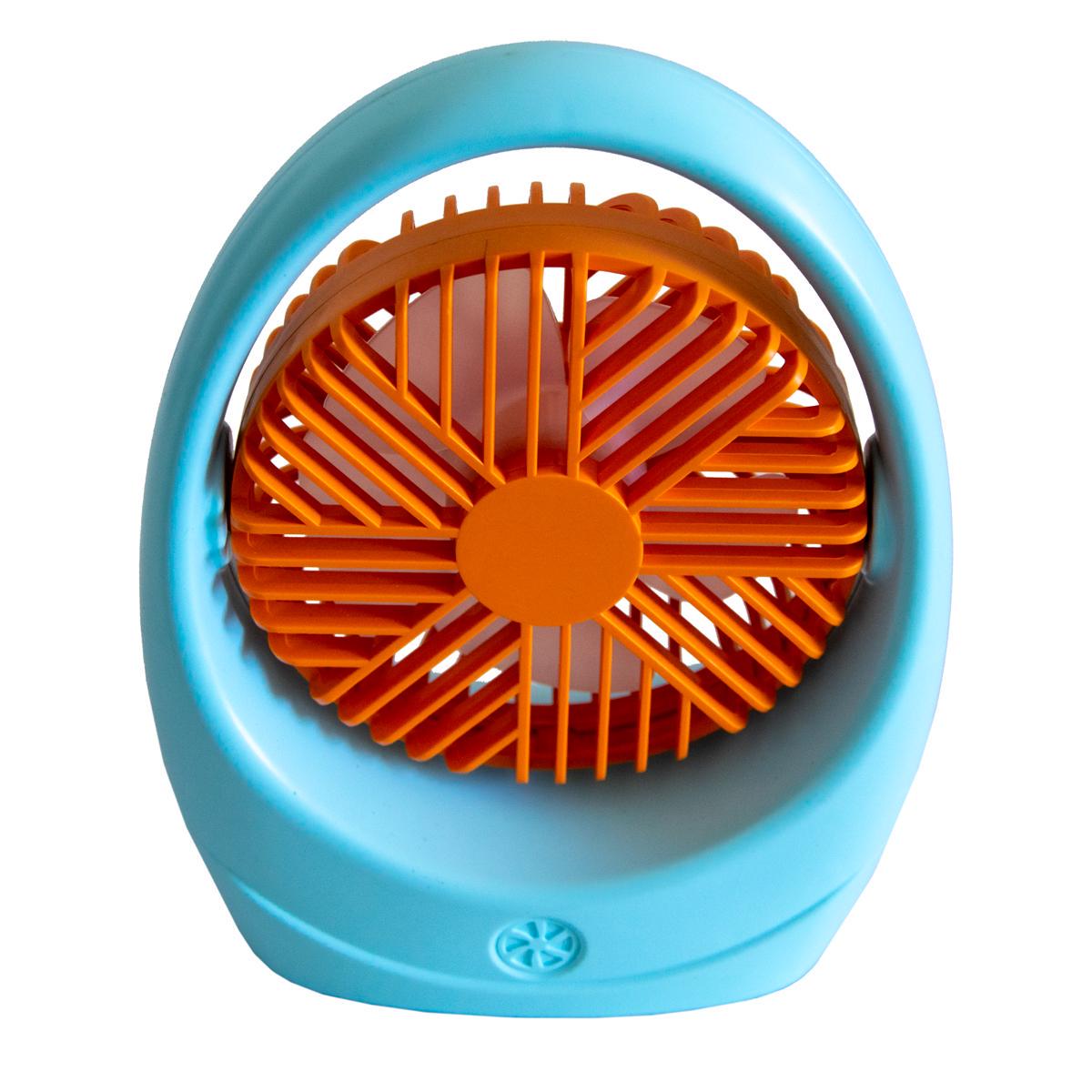 Вентилятор мини ручной Diandi SQ 2235 Голубой/Оранжевый (1010634-LightBlue)