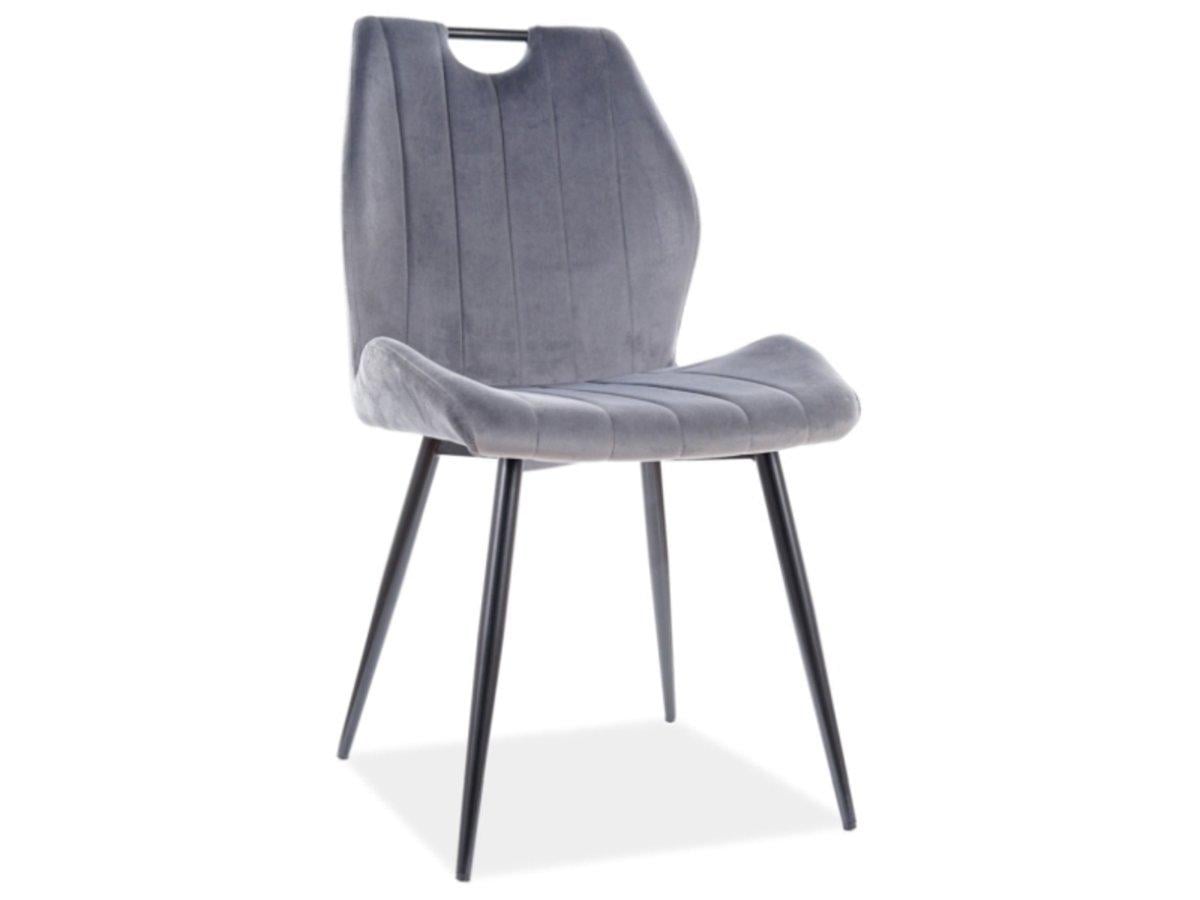 Стул Signal ARCO VELVET BL.14 Черный каркас/Серый