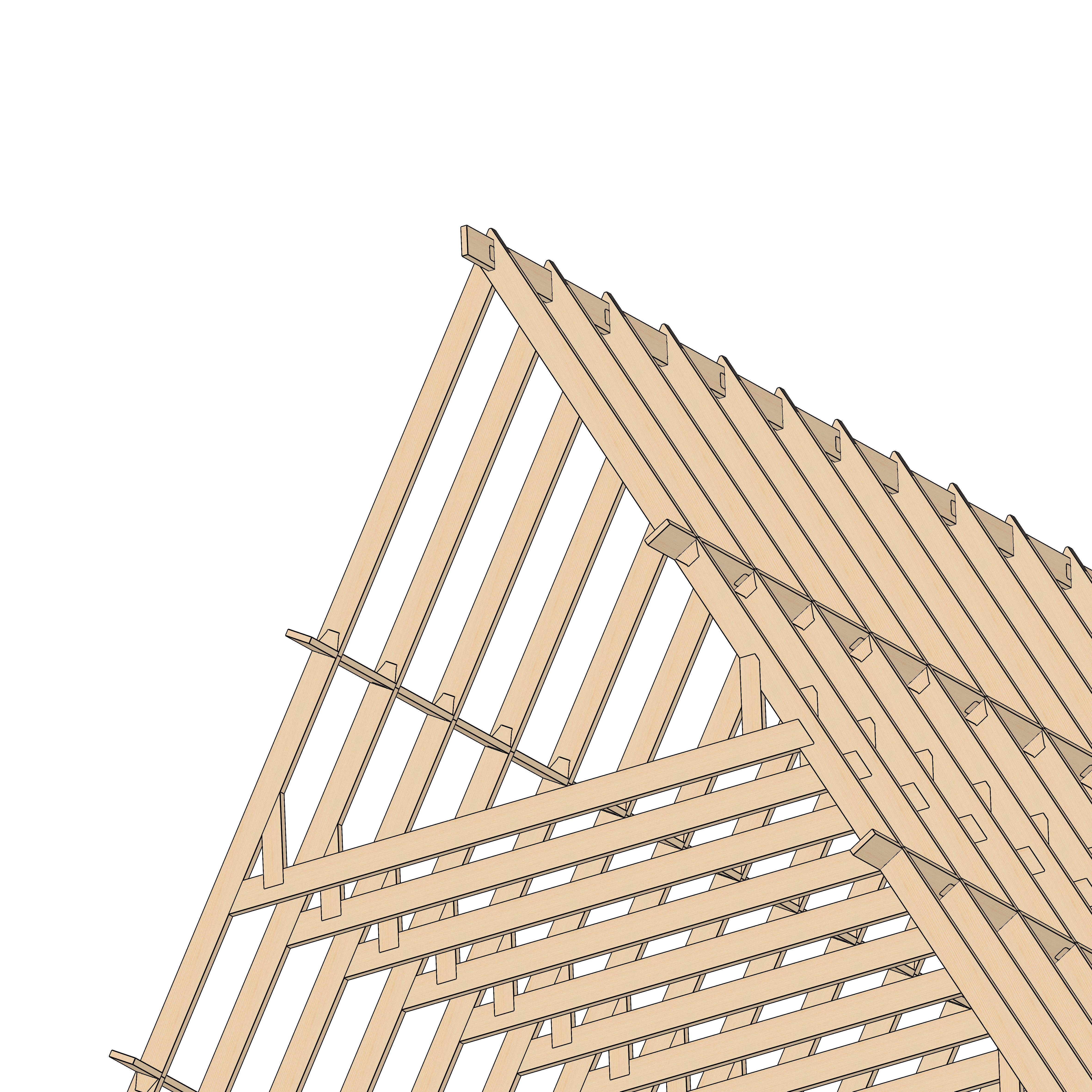 Модульний будинок Freewood Kit 190A A-Frame конструктор каркасу/2 поверхи S 75 м2 (FFW KIT190A) - фото 3