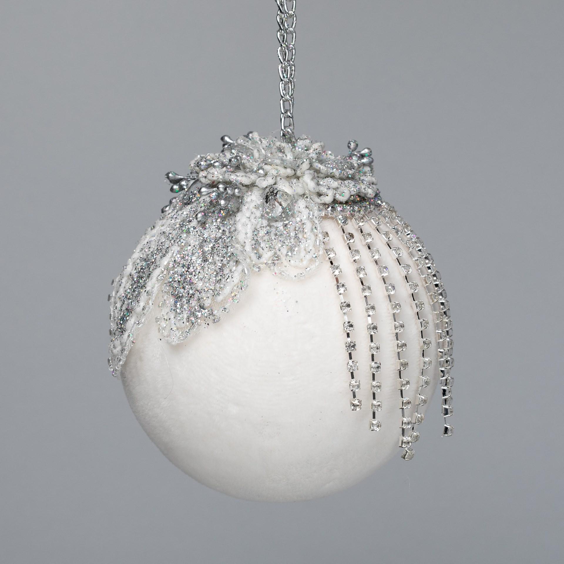 Іграшка на ялинку Флоріаль "Мальва" куля 10 см (5201)