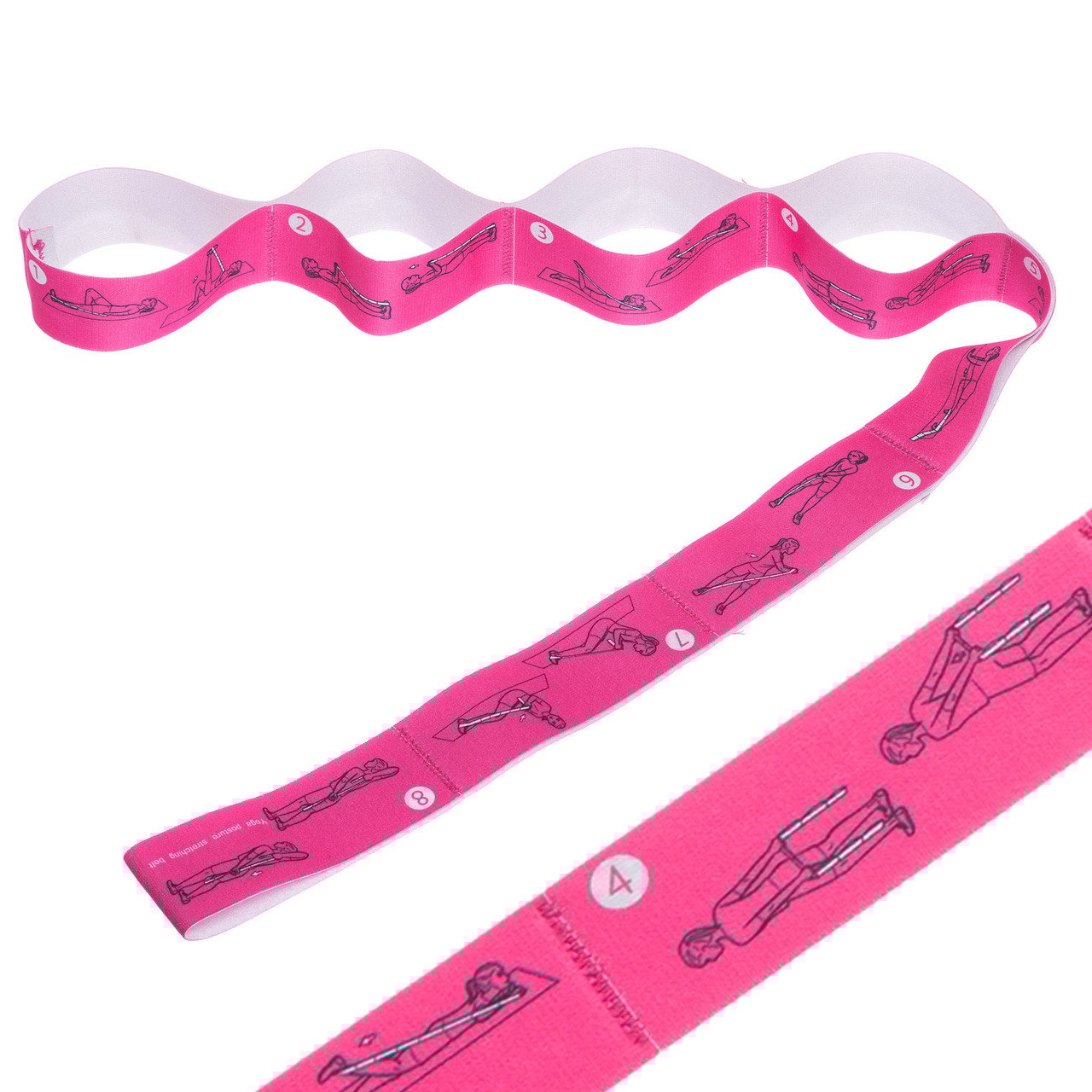 Резинка-эспандер для растяжки 8 петель FI 1722 розовый