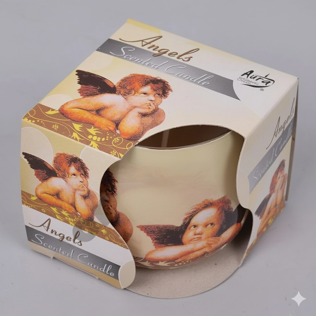 Арома свеча в стакане Ангелы 6,5 см (433-3)