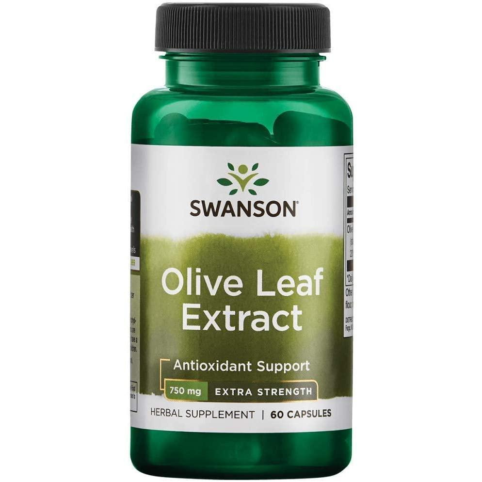 Экстракт оливы Swanson Olive Leaf Extract Extra Strength 750 мг 60 Caps