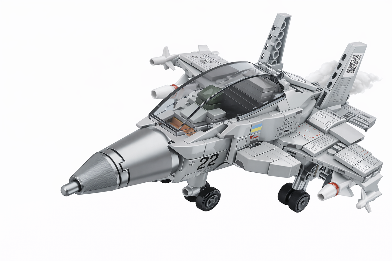 Конструктор Iblock PL-920-172 Військовий винищувач 366 дет. Сірий (2726337571)