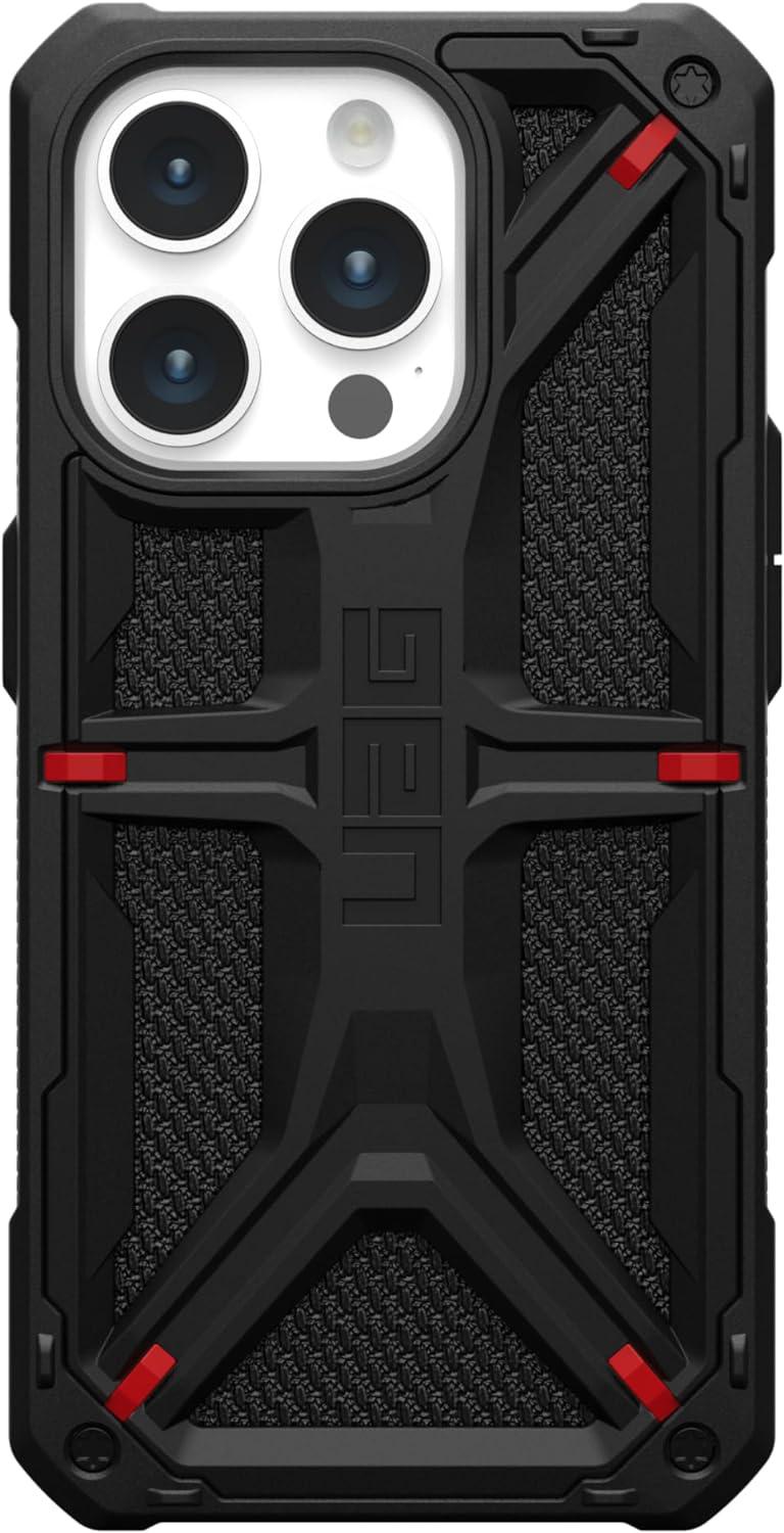 Чехол накладка для телефона UAG Monarch Apple iPhone 15 Pro Kevlar Black