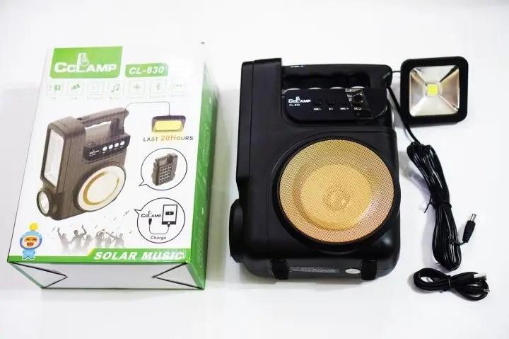 Ліхтар кемпінговий із сонячною панеллю Solar CCLamp CL-830 функція Power Bank та радіо 4000 мАг Bluetooth (9118) - фото 9 Ліхтар кемпінговий із сонячною панеллю Solar CCLamp CL-830 функція Power Bank та радіо 4000 мАг Bluetooth (9118) - фото 9