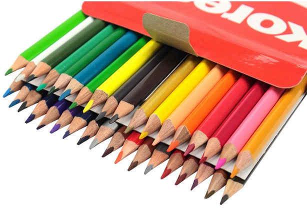 Олівці кольорові Kores 36 шт. зі стругачкою трикутні 3 мм - фото 2