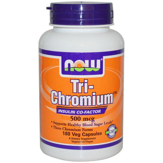 Микроэлемент Хром NOW Foods Tri-Chromium 500 mcg 180 Veg Caps