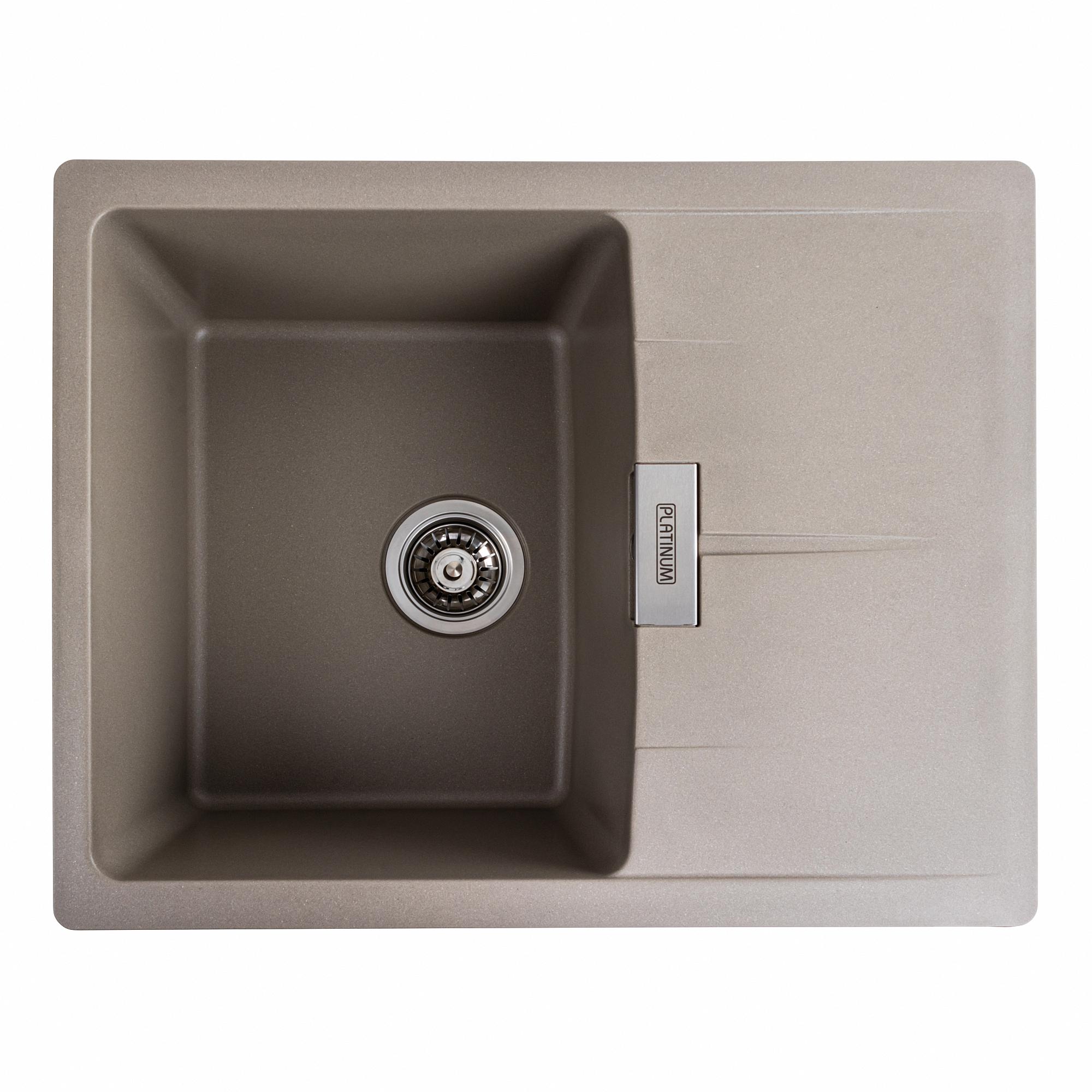 Мойка для кухни гранитная Platinum 6250 ZIRKONE Титан матовый Мойка для кухни гранитная Platinum 6250 ZIRKONE Титан матовый