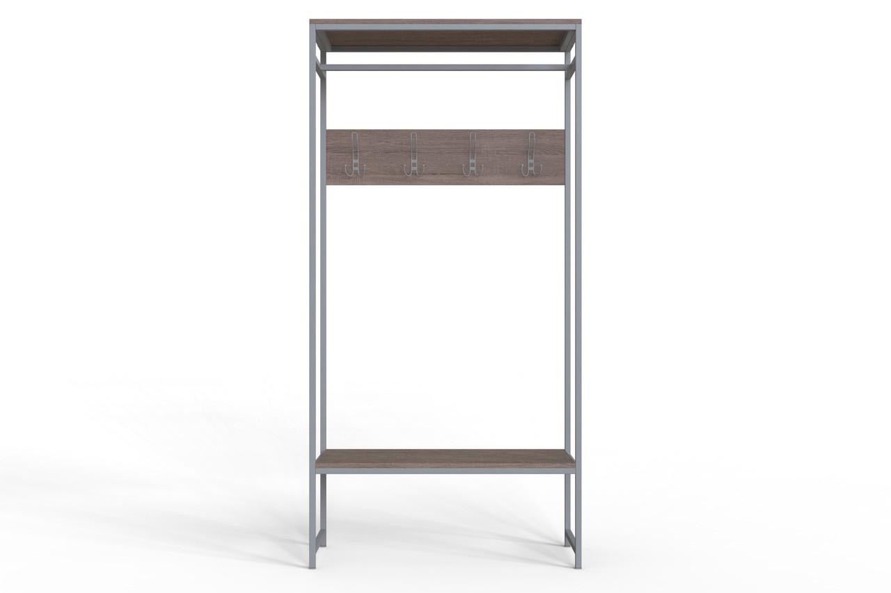 Вішалка модульна підлогова Ferrum-decor Треліс 14 ДСП 16 мм 180x90x38 см Сірий/Дуб Сонома Трюфель (FRD-104359)