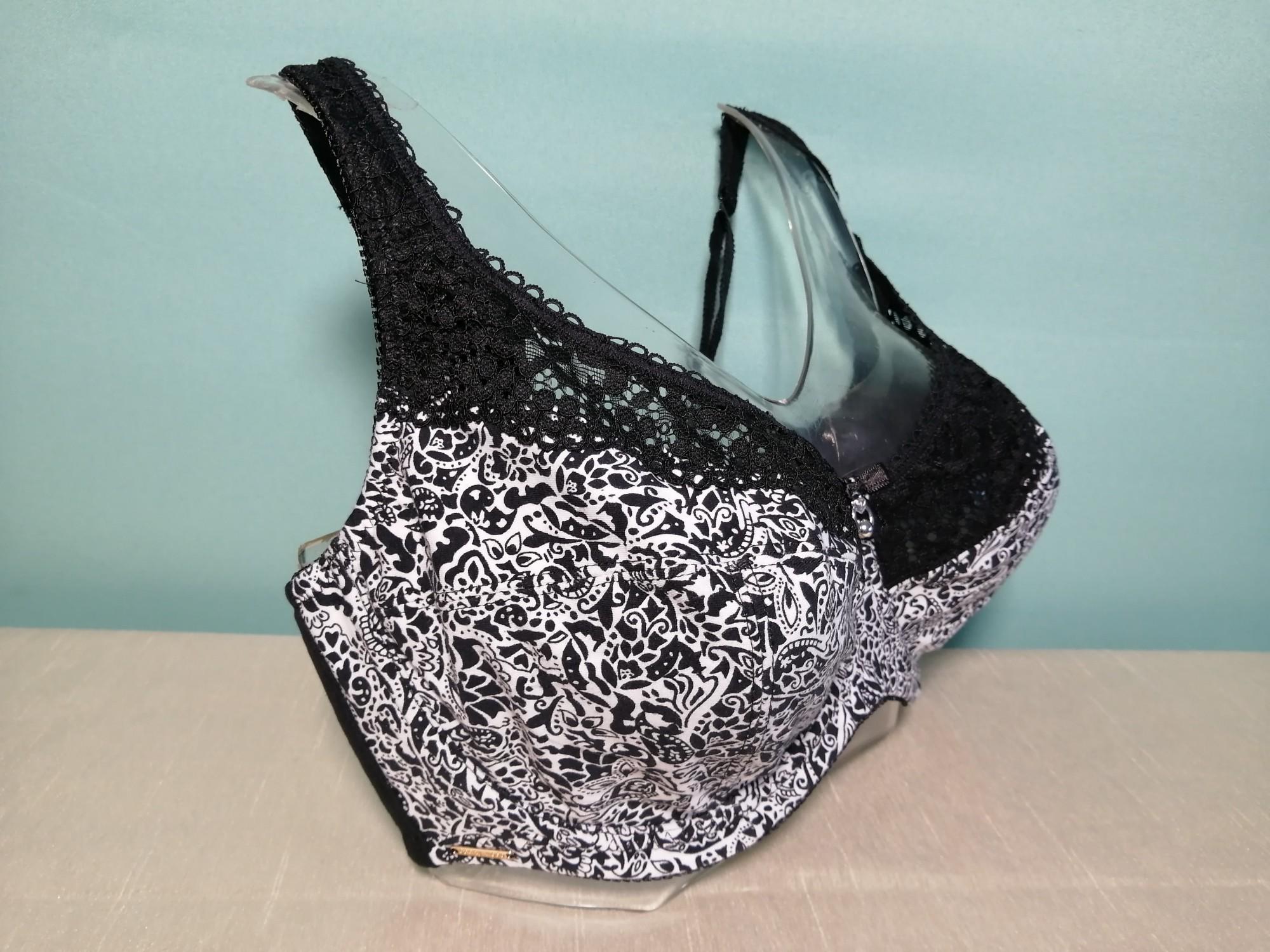 Бюстгальтер с косточками Lanny Mode тонкий хлопчатобумажный 80E Черно-белый (11848) - фото 3 Бюстгальтер с косточками Lanny Mode тонкий хлопчатобумажный 80E Черно-белый (11848) - фото 3