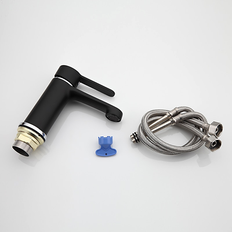 Смеситель для умывальника Frap F1042 Черный/Хром (1033663) - фото 8