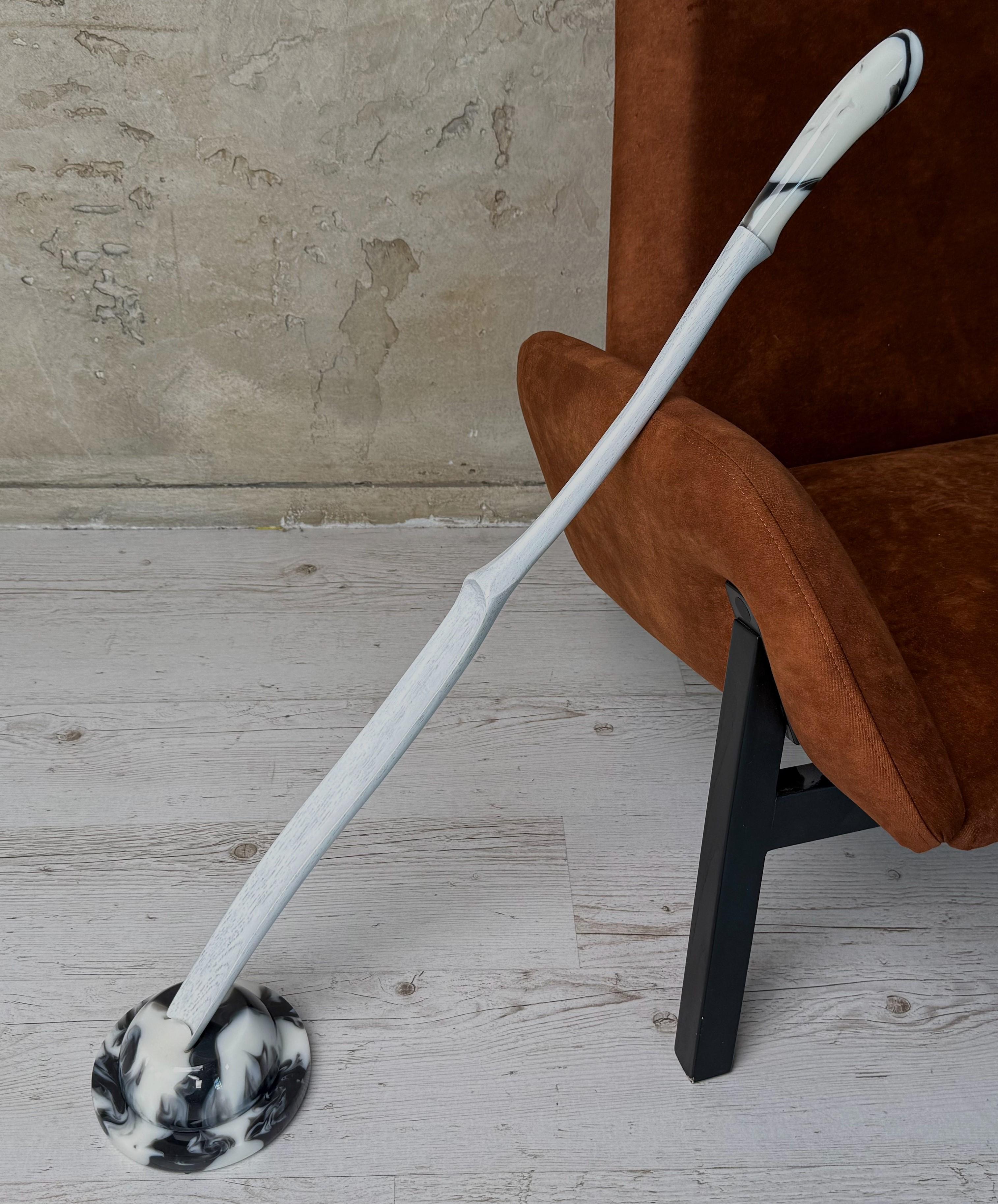 Ложка для обуви Klenn из дуба и эпоксидной смолы Белый - фото 4