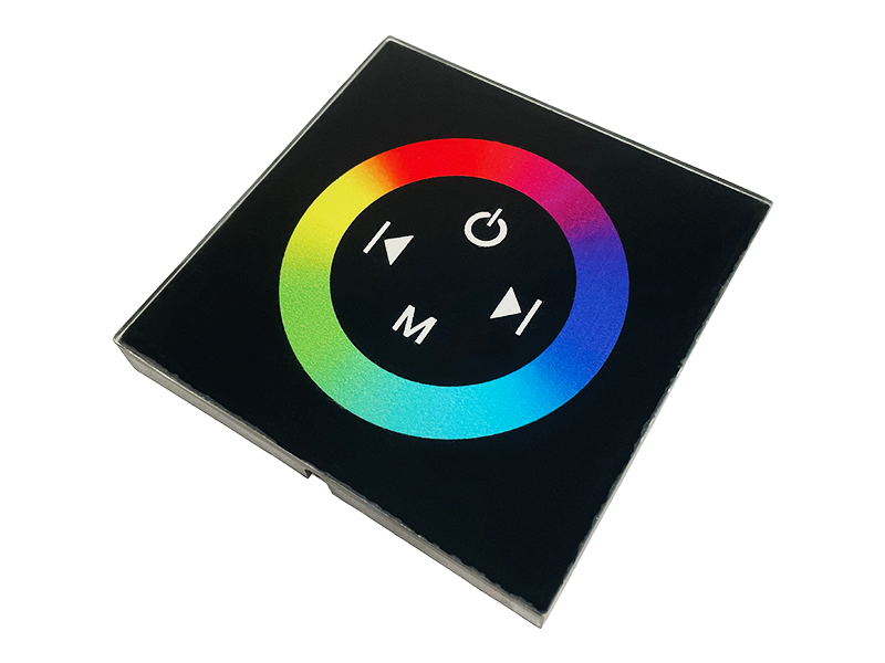 Контроллер с клеммами RGB 12 A 12-24 V сенсорная панель 4 кнопки Черный (8038)