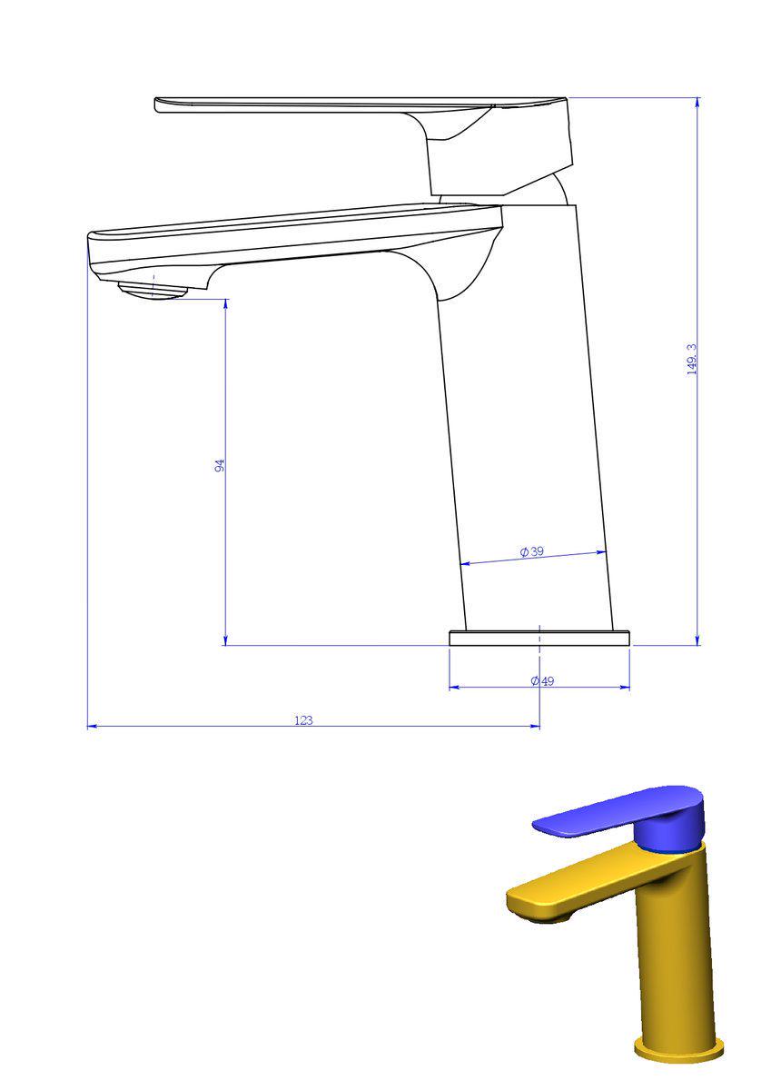 Змішувач для умивальника Perla Jack одноважільний латунь (PBZ6303W) - фото 2 Змішувач для умивальника Perla Jack одноважільний латунь (PBZ6303W) - фото 2