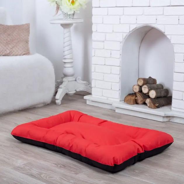 Лежак для собак вологостійкий двосторонній 70х50х10 см Червоний/Чорний (23162922) - фото 1 Лежак для собак вологостійкий двосторонній 70х50х10 см Червоний/Чорний (23162922) - фото 1