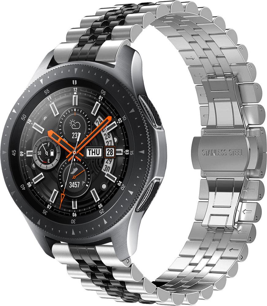 Браслет металевий Stech Line для Galaxy Watch 46 мм Silver Black (29137-69)