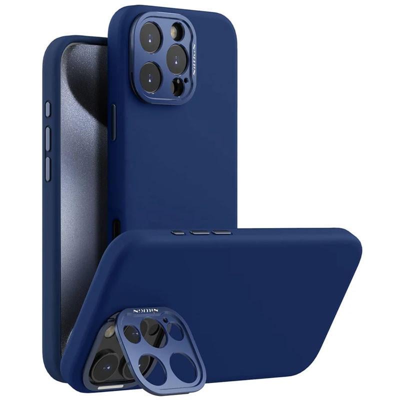 Противоударный Чехол Silicone Nillkin LensWing Prop Magnetic для Apple iPhone   16 Pro (6.3") Синий / Blue