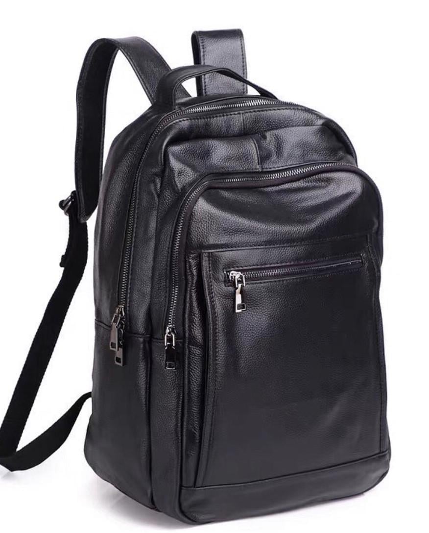 Рюкзак чоловічий шкіряний TIDING BAG Чорний (K1519-black) - фото 4