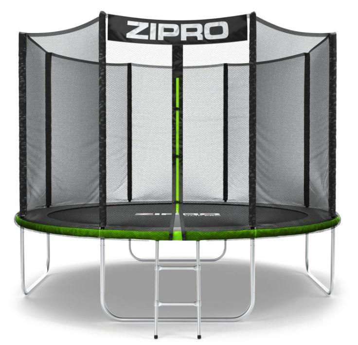 Батут с внутренней сеткой Zipro Jump Pro 10 футов 312 см Черно-зеленый (5902659840721)