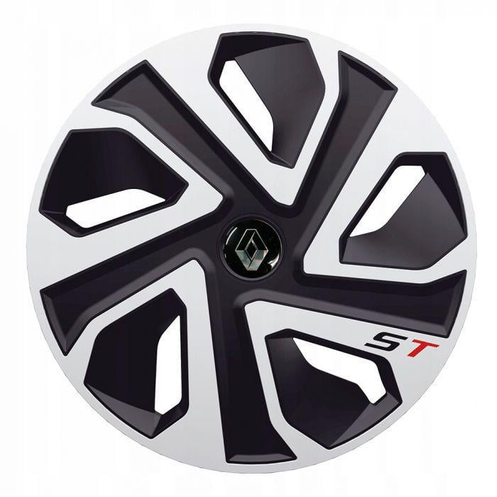 Ковпаки для коліс J-TEC ST Silver/Black R13 з логотипом Renault 4 шт.