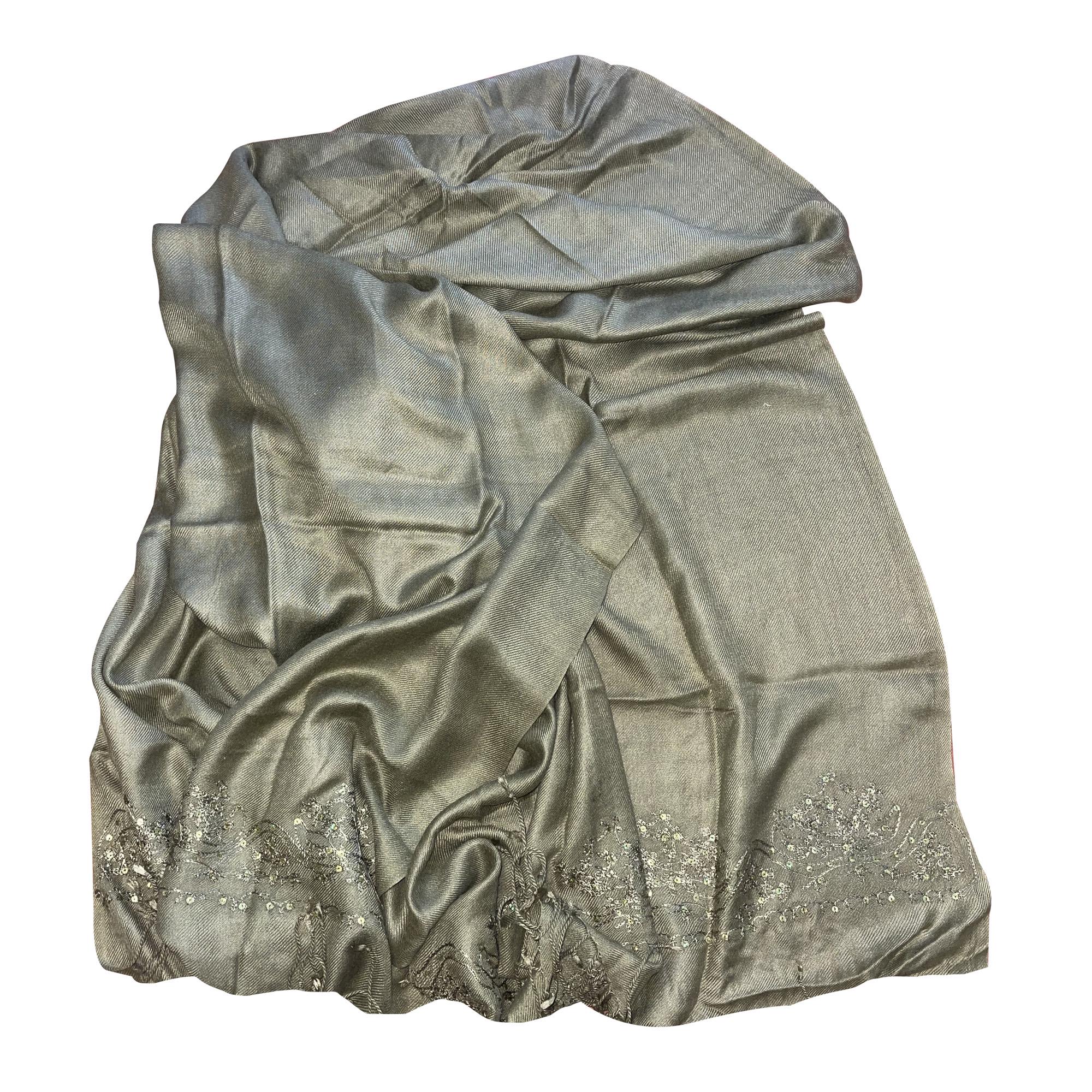 Шарф из вискозы Silk Route 190х70 см Зеленый/Болотный (1454)