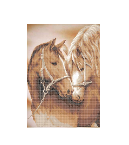 Схема для вышивки бисером Золотая Подкова Кони ЗПТ-011 (2949)